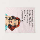 Relaties zijn als Algebra Funny Quip Wandkleed (Voorkant (horizontaal))