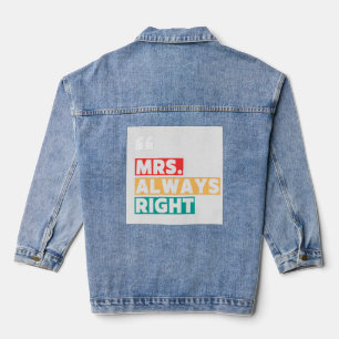 Relation Husband Wife heeft gelijk Mr. Mrs. Altijd Denim Jacket