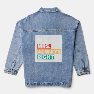 Relation Husband Wife heeft gelijk Mr. Mrs. Altijd Denim Jacket