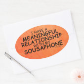 Relation significative Sousaphone Oval Sticker (Enveloppe)