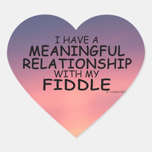 Relation significative Sticker de coeur Fiddle (Devant)