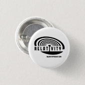 RELATIVITEIT logo-toets Ronde Button 3,2 Cm (Voorkant /achterkant)