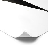 Relativiteit . Moderne kunst . Zwart Wit. Geometri Poster (Hoek)