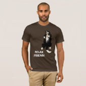 RELAX ami ! T-shirt chat couché (Devant entier)