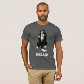 Relax ami ! T-shirt chat couché (Devant entier)