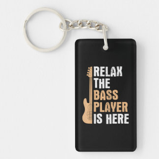 Relax bassist is hier muziek bas gitaar sleutelhanger
