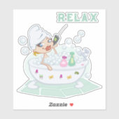 Relax Bathtub Sticker (Vel)