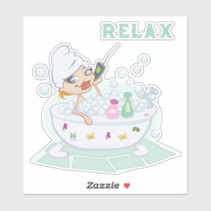 Relax Bathtub Sticker