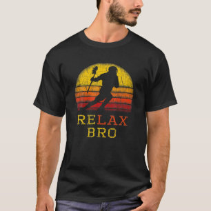 Relax Bro Lacrosse Boys Girls Retro  Lax Pl T-shirt