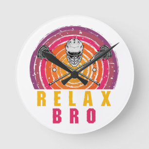 Relax Bro Lacrosse Ronde Klok