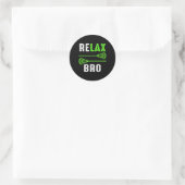 Relax Bro  Lacrosse Ronde Sticker (Tas)
