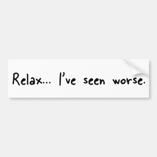 Relax Bumpersticker (Voorkant)