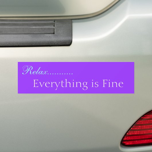 Relax Bumpersticker (Op auto)