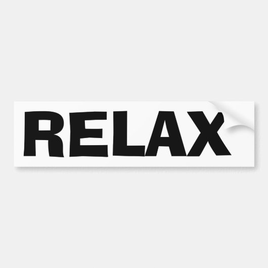 RELAX BUMPERSTICKER (Voorkant)