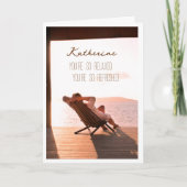 Relax ! Carte de voeux de retraite personnalisée (Devant)