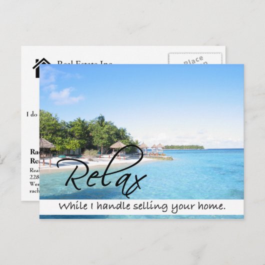 RELAX Carte postale Immobilier (Devant / Derrière)