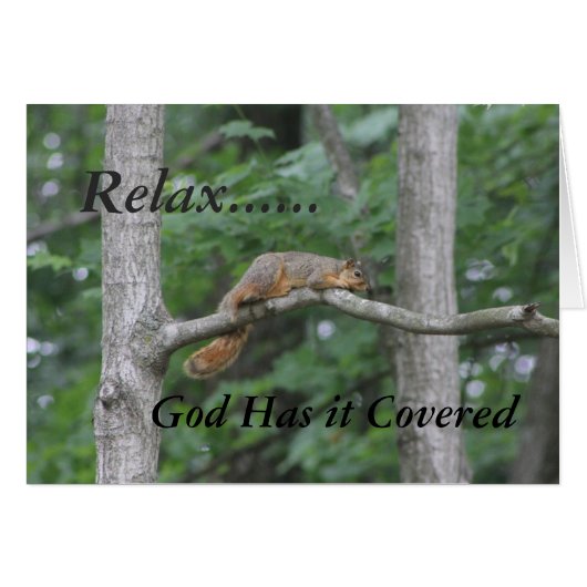 Relax.....Dieu L'A Couvert - Blanc À L'Intérieur (Devant horizontal)