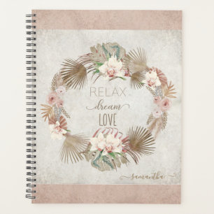 Relax Dream Love Blush Muted Tropical Nom floral