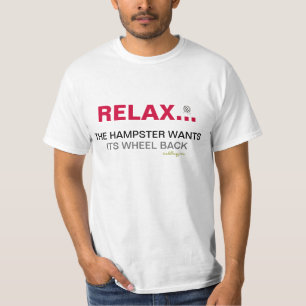 RELAX en ga van het T-shirt van de hamster af