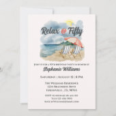 Relax @ Fifty Tropical Beach Stoel Thema Kaart (Voorkant)