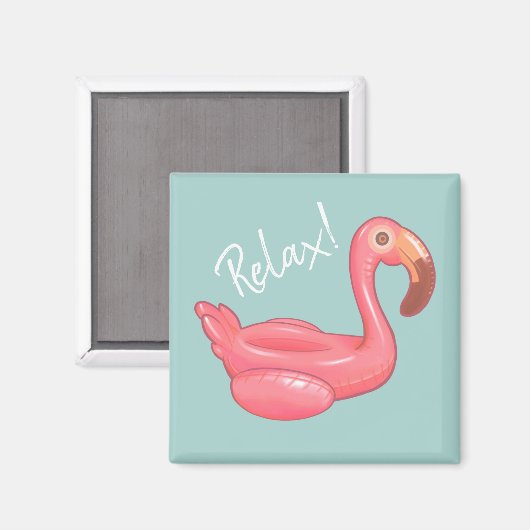 Relax Flamingo Float Magneet (Voorkant / Achterkant)
