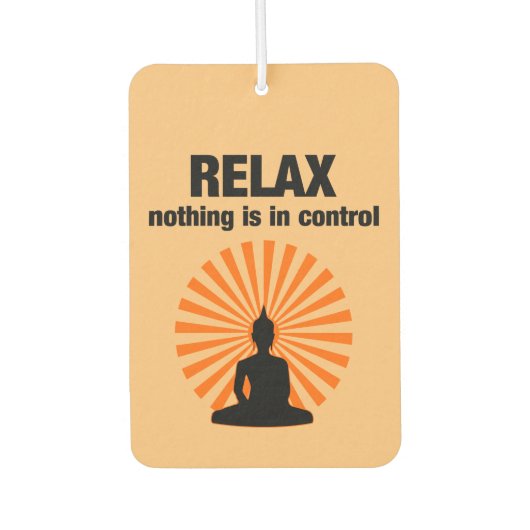 Relax Funny Buddha Quote Luchtverfrisser (Voorkant)