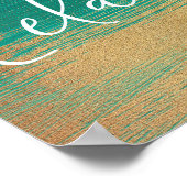 Relax Green Gold Scripture Bathroom wall poster (Coin)