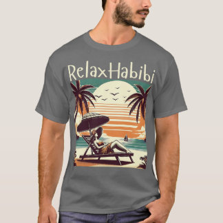 Relax Habibi Romantisch Grappig Arabisch Roots Yog T-shirt