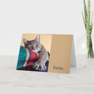 Relax... Het is een Cat Thema Afscheid Pensioen Ka Kaart