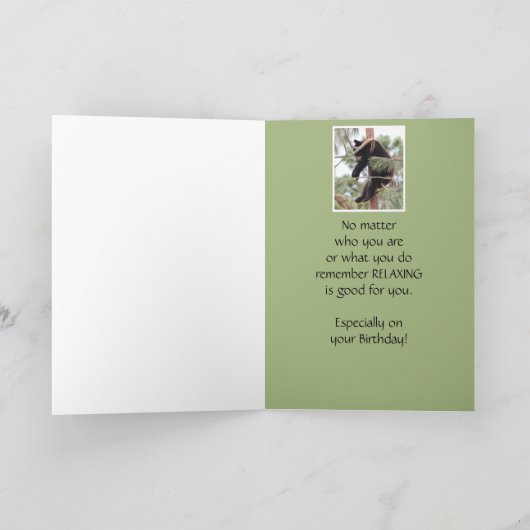 Relax het is uw verjaardag Beer aanmoedigen van pl Kaart (Binnen)