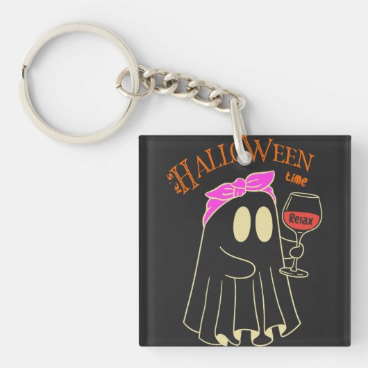 Relax: It’s Halloween Time Spooky Season Sleutelhanger (voorkant)