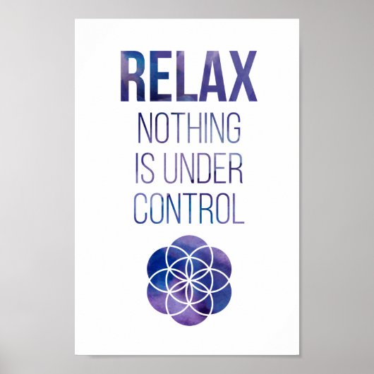 Relax Mindfulness Buddha Quote Poster (Voorkant)