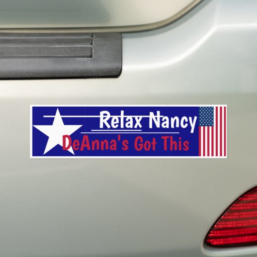 Relax Nancy Denna heeft dit. Bumpersticker (Op auto)