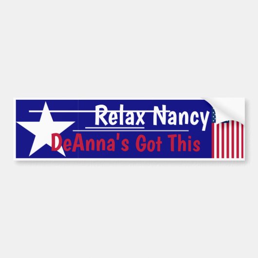 Relax Nancy Denna heeft dit. Bumpersticker (Voorkant)