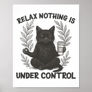 Relax Niets Is Onder Controle Grappige Sarcastisch Poster