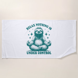 Relax Niets Staat Onder Controle Luiaard Yoga Strandlaken