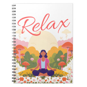 Relax Peace Calm Mushroom Blank Notitieboek