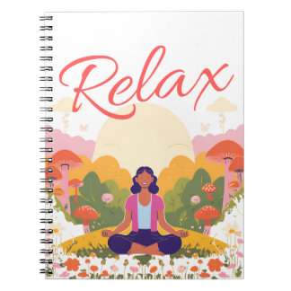 Relax Peace Calm Mushroom Blank Notitieboek