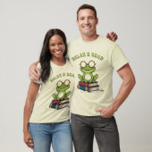 Relax & Read Cute Frog on Books | Funny Bookworm  T-shirt (Unisex)