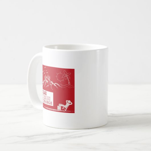 Relax Refresh Recharge Artework Café Mug (Devant gauche)