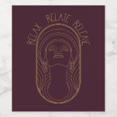 Relax Relate Release Paars Wijn Etiket (Enkel label)