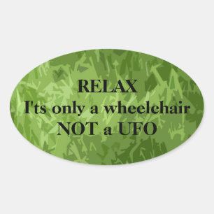 Relax, rolstoel ovale sticker