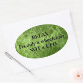 Relax, rolstoel ovale sticker (Envelop)