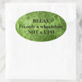 Relax, rolstoel ovale sticker (Tas)