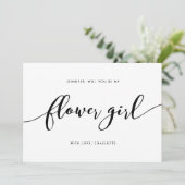 Relax Schrift Wilt Je Mijn Bloemenmeisje Zijn Kaart (Staand voorkant)