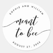 Relax Script bedoeld om te zijn bruiloft gunst Ronde Sticker (Voorkant)