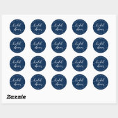 Relax Script Bruidsfeest Aangepaste Achtergrondkle Ronde Sticker (Vel)