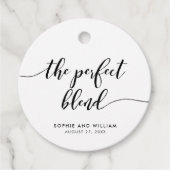 Relax Script De Perfecte Blend Huwelijk Bedankjes Labels (Voorkant)
