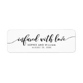 Relax Script Infused with Love Wedding Favor Label (Voorkant)