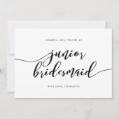 Relax script, jij wordt mijn junior bruidsmeisje kaart (Voorkant)